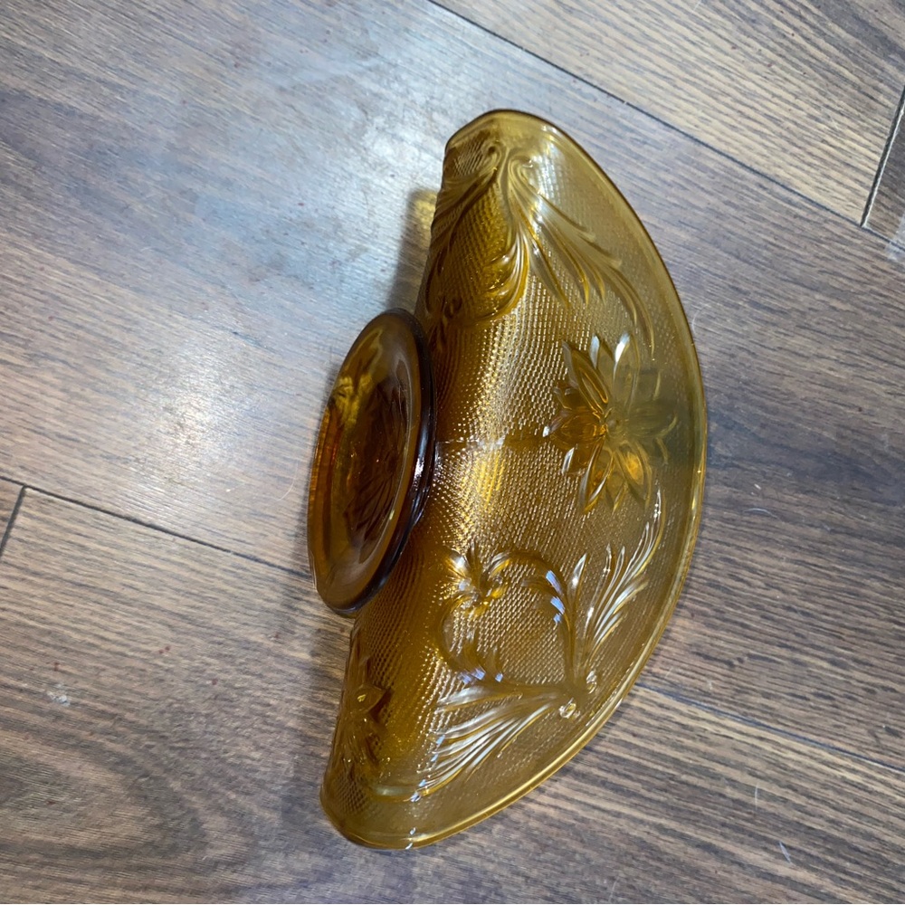 Vintage Amber Glass Dish